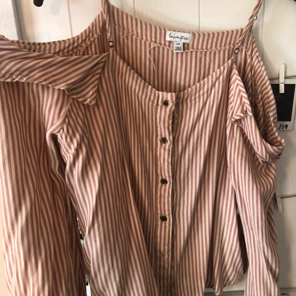 Off the shoulder blouse with straps